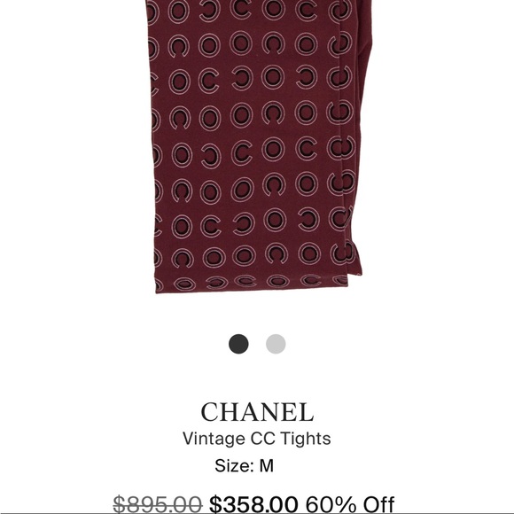 Chanel khaki tights with coco all over - Picture 7 of 8